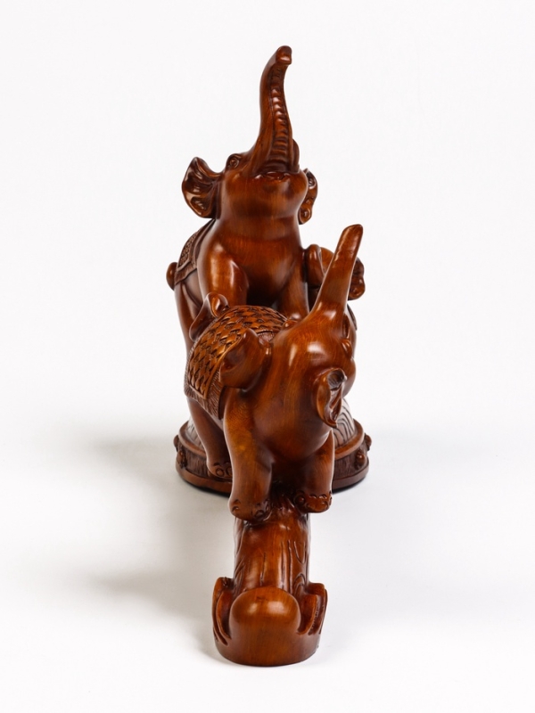 Подставка для бутылки "Два слона" под дерево, 36х10х25см