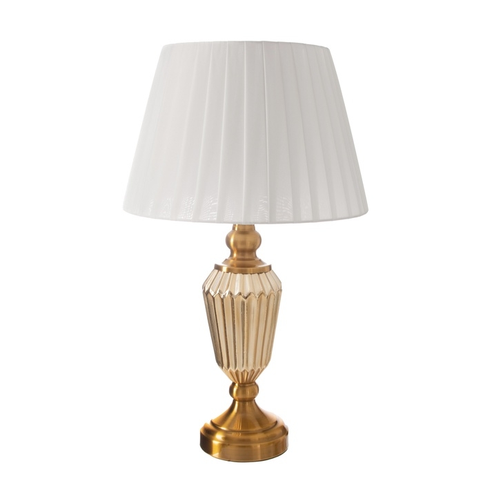 Настольная лампа с абажуром RISALUX «Камелия», Е27, 40 Вт, латунь, 29×29×29.5 см Настольная лампа с абажуром RISALUX «Камелия», Е27, 40 Вт, латунь, 29×29×29.5 см