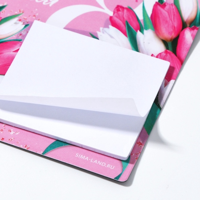 Магнит с блоком для записей &laquo;Светись от счастья. 8 марта&raquo;, 10 х 9 см