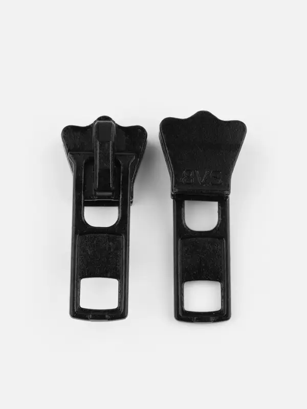 Бегунок для молнии &laquo;Трактор&raquo;, №8, прямоугольный, чёрный