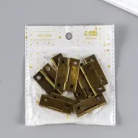 Петля для шкатулки металл с прямыми углами бронза набор 10 шт 2,2х3,68 см