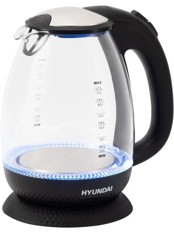Чайник HYK-G3804 1.7л. 2200Вт черный (стекло)