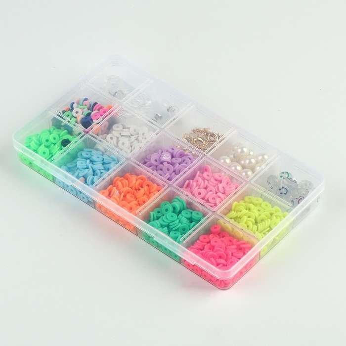 Набор для создания украшений, 12 цветов, фурнитура, леска Набор для создания украшений, 12 цветов, фурнитура, леска