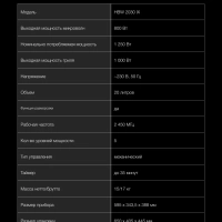 Микроволновая Печь HBW 2030 IX 20л. 1250Вт