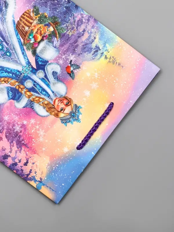 Пакет подарочный новогодний ламинированный, &laquo;Снегурочка ждет Деда Мороза&raquo; , 18&times;10&times;22.3 см