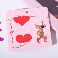 Кольца «Неразлучники» на магните, сердце, цвет золото, безразмерные Кольца «Неразлучники» на магните, сердце, цвет золото, безразмерные