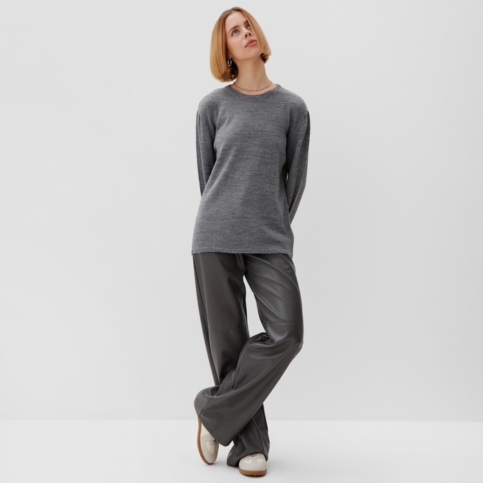 Джемпер женский MINAKU: Knitwear collection, цвет серый р-р 42-44