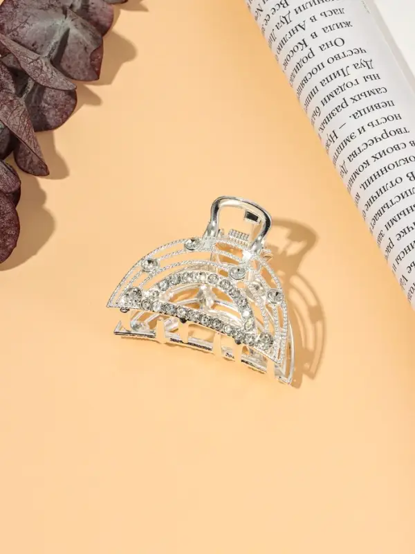 Краб для волос "Джули" дуга, 4 см, серебро