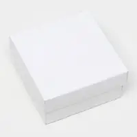 Коробка подарочная складная, упаковка, крышка - дно, белая, 10&times;10&times;5 см