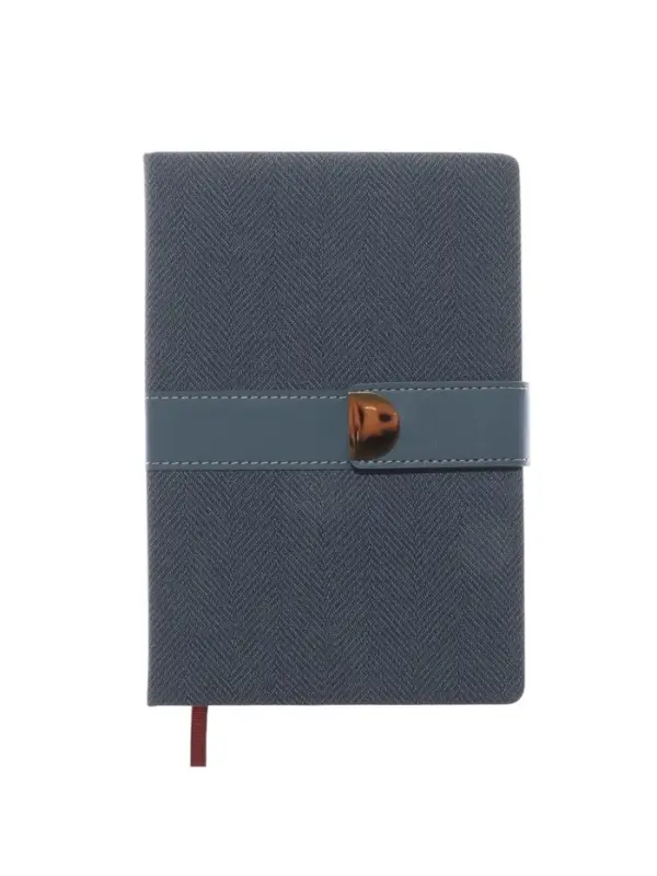 Ежедневник недатированный формат А5, с хлястиком, 128л, линия, пвх, Индиго