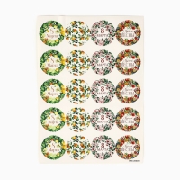 Набор наклеек для подарков &laquo;8 марта&raquo; цветы и фрукты, 40 шт, 4 х 4 см