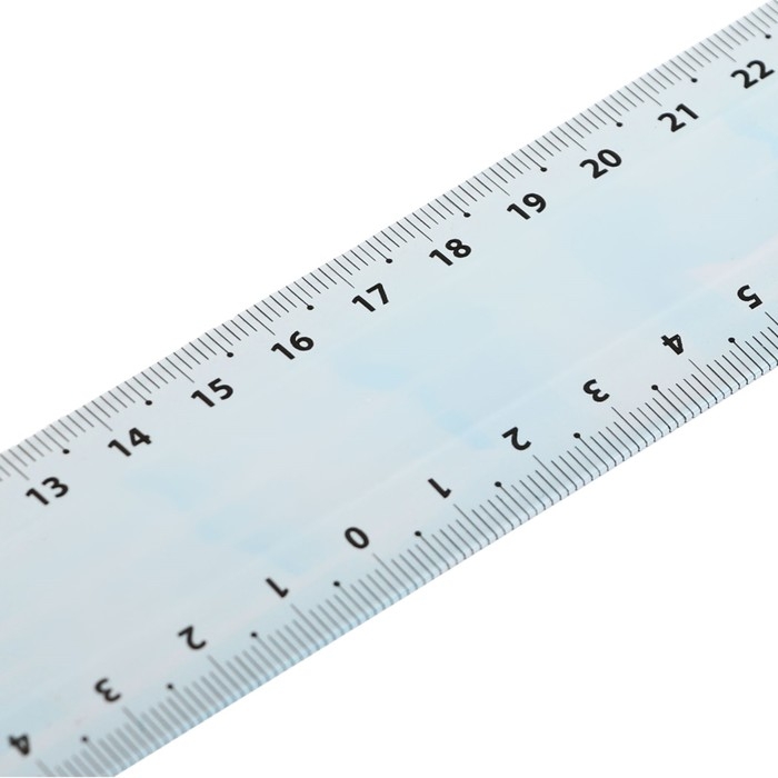 Линейка 30 см СТАММ "Лед", пластиковая, европодвес