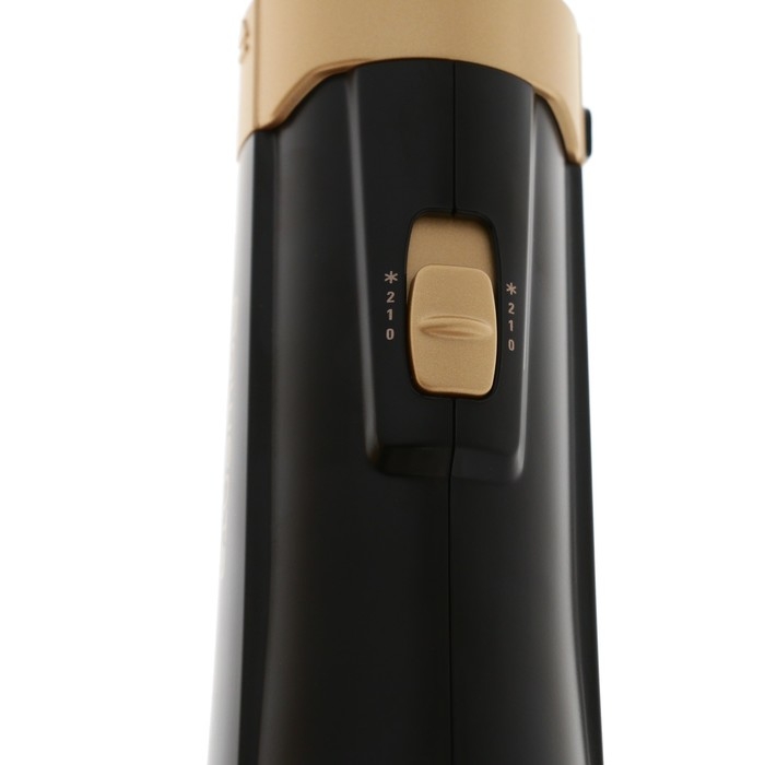 Фен-щетка Rowenta Magic Nature CF7826F0, 1200Вт, 2 скорости, 2 режима, чёрно-золотистый