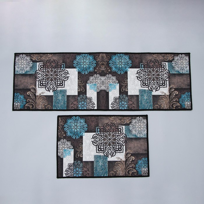 Коврики для дома Доляна &laquo;Цвета&raquo;, 2 шт, 40&times;60 шт: 40&times;120 см