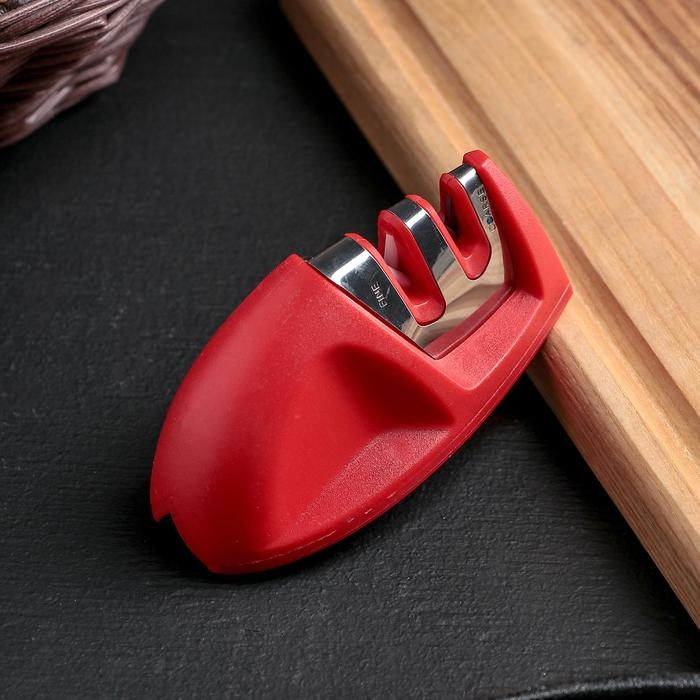 Точилка для ножей с полировкой, 10&times;6&times;4 см, цвет МИКС