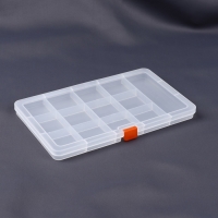 Органайзер для рукоделия, 13 отделений, 21 &times; 12,5 &times; 1,5 см, цвет прозрачный