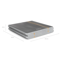 Тетрадь на спирали, 80 листов в клетку, ErichKrause Accent, пластиковая обложка, на резинке, блок офсет 100% белизна, МИКС