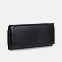 Кошелёк женский на кнопке, цвет чёрный