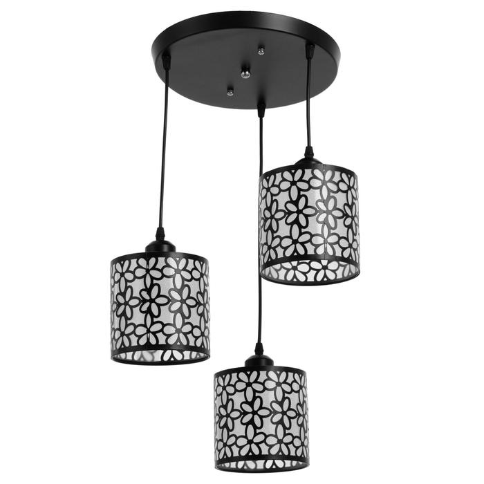 Светильник BayerLux 1954/3BK E27 40Вт черный 29х29х22-122 см