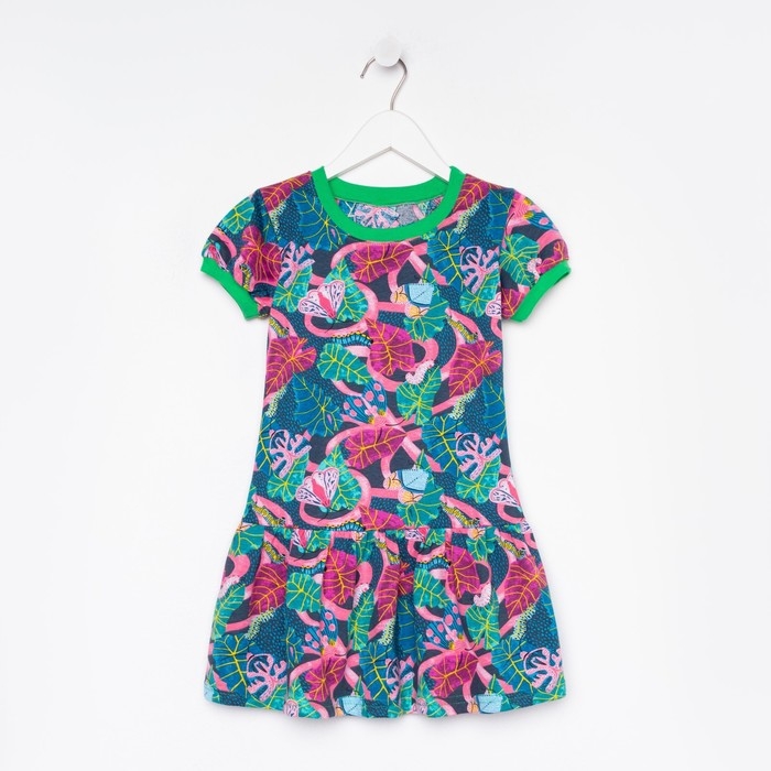 Платье для девочки, цвет фуксия/синий, рост 110 см