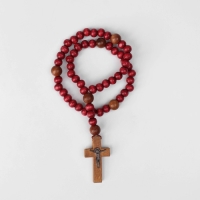 Чётки деревянные &laquo;Православные&raquo; 50 бусин через шарик, цвет бордово-коричневый