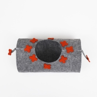 Туннель для кошек с игрушкой, 45 х 25 см из войлока