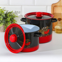 Набор кастрюль «Рябинка», 2 предмета: 3,5 л, 5,5 л, индукция Набор кастрюль «Рябинка», 2 предмета: 3,5 л, 5,5 л, индукция