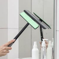 Щётка для окон Доляна &laquo;Элит&raquo;, целлюлозная губка 21&times;4 см, поворотный силиконовый водосгон27,5, 28&times;34&times;6 см, цвет МИКС