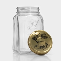 Банка для сыпучих продуктов стеклянная &laquo;Хоммейд&raquo;, 1 л, с крышкой