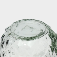 Кружка стеклянная с крышкой и трубочкой Доляна &laquo;Ананас&raquo;, 500 мл, 11&times;8,5&times;13 см, цвет МИКС