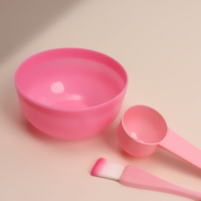 Набор косметический для масок, 3 предмета, цвет МИКС Набор косметический для масок, 3 предмета, цвет МИКС