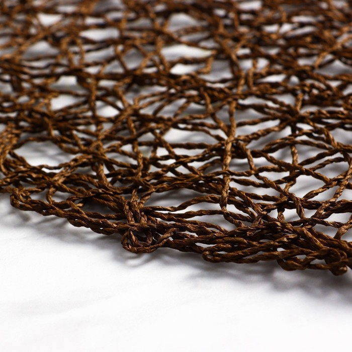 Салфетки сервировочные на стол Доляна &laquo;Одуванчик&raquo;, 4 шт, d=38 см, цвет коричневый