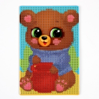 Алмазная мозаика на подставке «Мишка» для детей, размер 10 х 15 см. Набор для творчества Алмазная мозаика на подставке «Мишка» для детей, размер 10 х 15 см. Набор для творчества