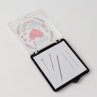 Игольница магнитная &laquo;Hobby&raquo;, с иглами, 7 &times; 8 см, цвет чёрный