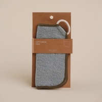 Мочалка массажная SL Home &laquo;Ортика&raquo;, бамбуковое волокно, 21&times;20,5 см, цвет серый