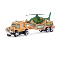 Грузовик инерционный «Трейлер», со спецтехникой, МИКС Грузовик инерционный «Трейлер», со спецтехникой, МИКС