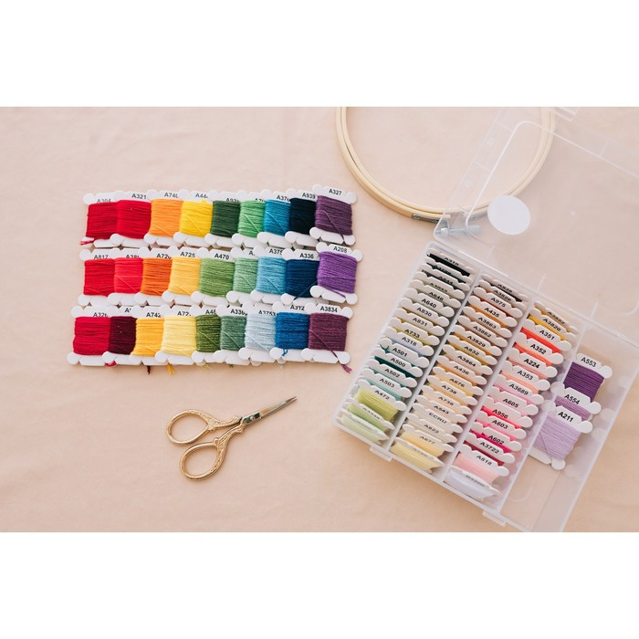 Набор ниток мулине &laquo;Ассорти&raquo;, 4 &plusmn; 0,3 м, 80 шт