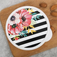 Ланч-бокс круглый &laquo;Цветы&raquo;, 500 мл