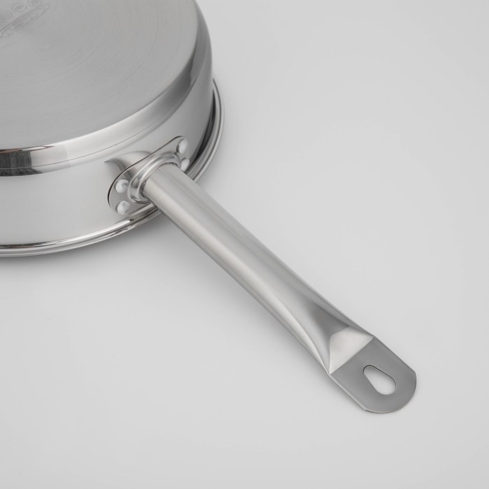 Сковорода &laquo;Общепит&raquo;, d=24 см, h=6,5 см, корпус 0,6 мм, дно ТРС 3,5 мм, индукция