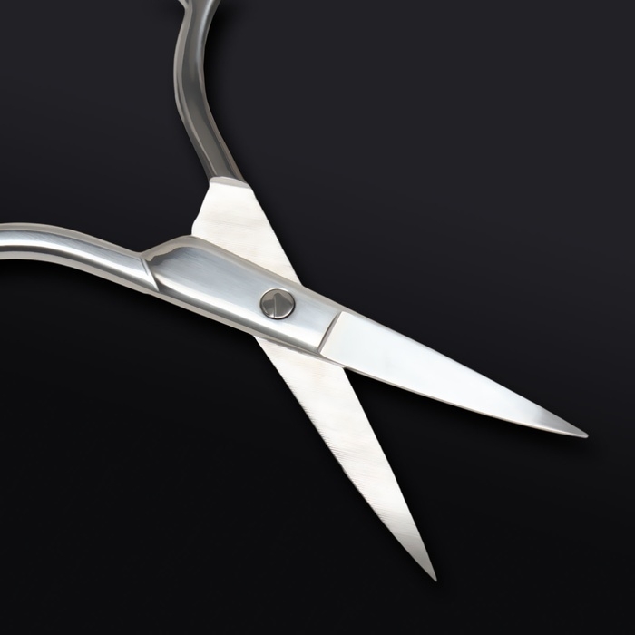Ножницы маникюрные &laquo;Premium&raquo;, загнутые, широкие, 9 см, на блистере, цвет серебристый
