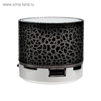Портативная колонка LuazON LAB-30, 3 Вт, 520 мАч, microSD, цвет: черный мрамор