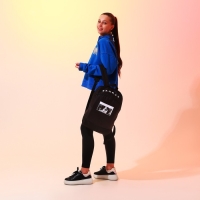 Рюкзак школьный текстильный «Аниме», 46х30х10 см, вертикальный карман, цвет чёрный Рюкзак школьный текстильный «Аниме», 46х30х10 см, вертикальный карман, цвет чёрный