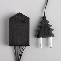 Гирлянда &laquo;Нить&raquo; 10 м, IP20, тёмная нить, 100 LED, свечение красное, 8 режимов, 220 В