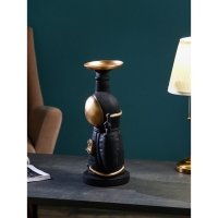 Подставка для мелочей &laquo;Космонавт&raquo;, полистоун, 47 см, цвет чёрно-золотой