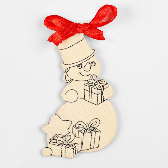 Письмо от Деда Мороза на новый год в конверте &laquo;Новогодний ответ!&raquo; с деревянной игрушкой под роспись