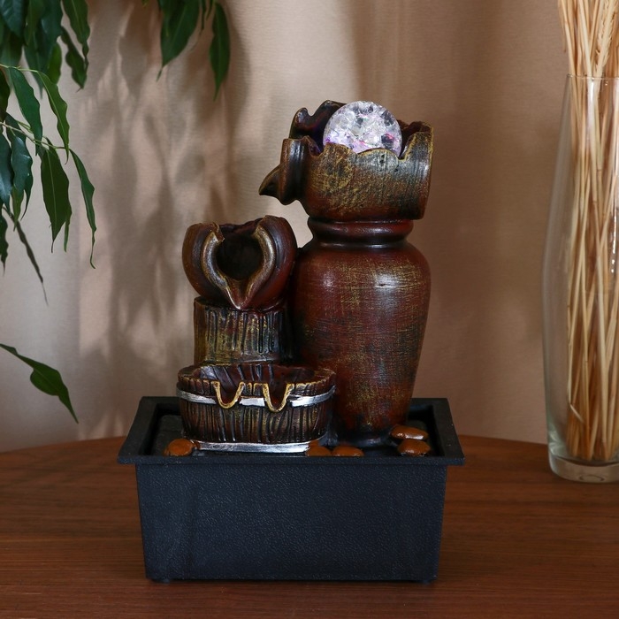 Фонтан "Старинная посуда" 12х16х29 см (с подсветкой)