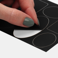 Набор заплаток для верхней одежды, клеевые, лист 10 &times; 18 см, 10 шт, цвет чёрный