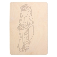 Набор досок для выжигания &laquo;Машинки&raquo; 5 шт. формат А4, 3 мм