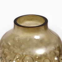 Ваза для цветов &laquo;Мальва&raquo; из темного прозрачного стекла 30 х 15 х 15 см