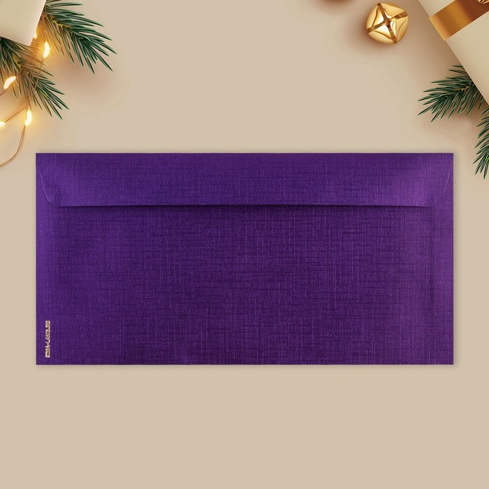 Конверт для денег, набор 10 штук, &laquo;С Новым годом&raquo;, тиснение, 22 х 11 см, Новый год